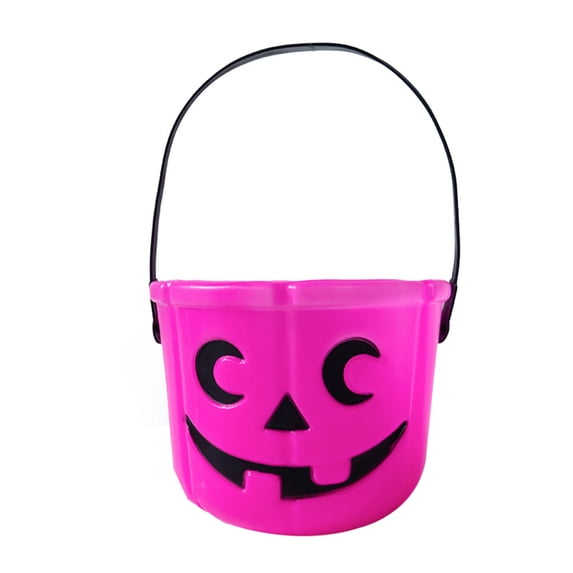 Shoreew Halloween Candy Bucket Pumpkin Skull Bucket Trick or Treat Bucket with Handle for Kids Halloween Party Decoration