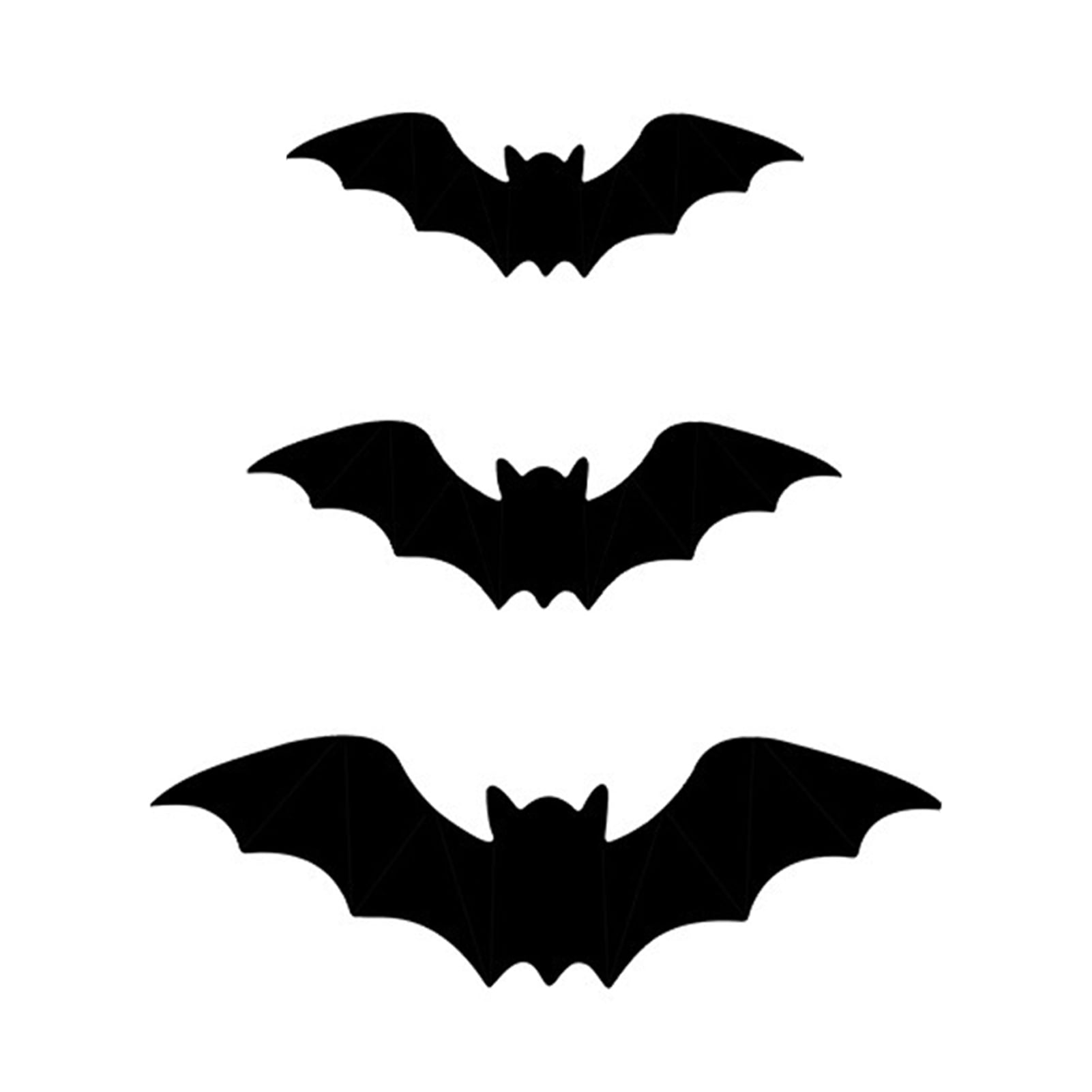 Shoreew Halloween Spider Bat Sticker Set with LED Lights Spooky ...