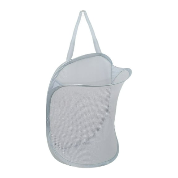 Shoreew Hanging Laundry Bag Large Capacity Foldable Design Breathable Mesh Fabric Multi-Purpose Clothes Storage Laundry Bag