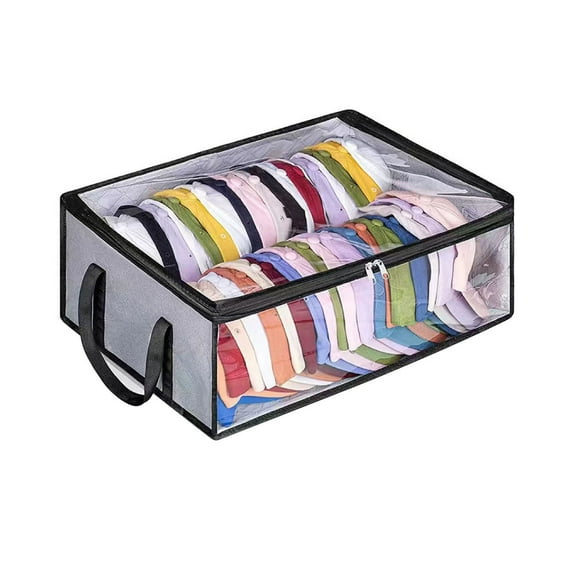 Shoreew Hat Storage Bag Baseball Caps Organizer with Reinforced Handle Zipper Closure Large Capacity Transparent Cap Holder Hat Pouch