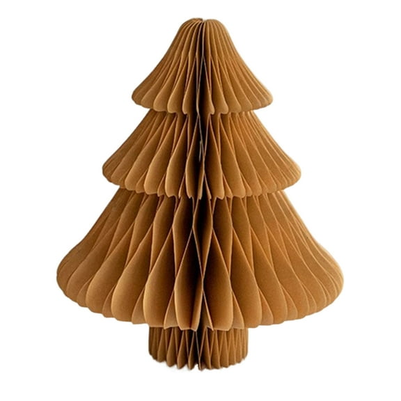 Shoreew Honeycomb Paper Christmas Tree 3D Foldable Accordion Xmas Tree Winter Tabletop Centerpiece for Holiday Dinner Table Indoor Home Decor