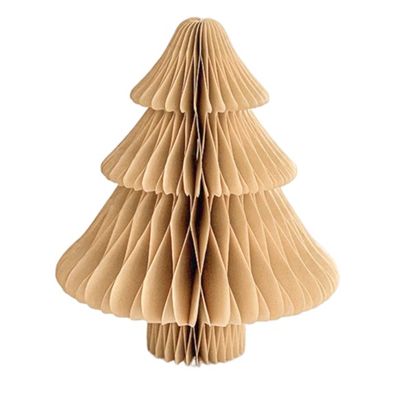 Shoreew Honeycomb Paper Christmas Tree 3D Foldable Accordion Xmas Tree Winter Tabletop Centerpiece for Holiday Dinner Table Indoor Home Decor