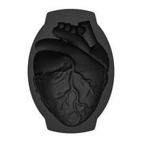 Shoreew Human Heart Fondant Mold Silicone Brain Shape Cake Mold for Baking Cake Cupcake Non-Stick Jelly Chocolate Candy Mold for Parties Festivals Polymer Clay Resin Mold