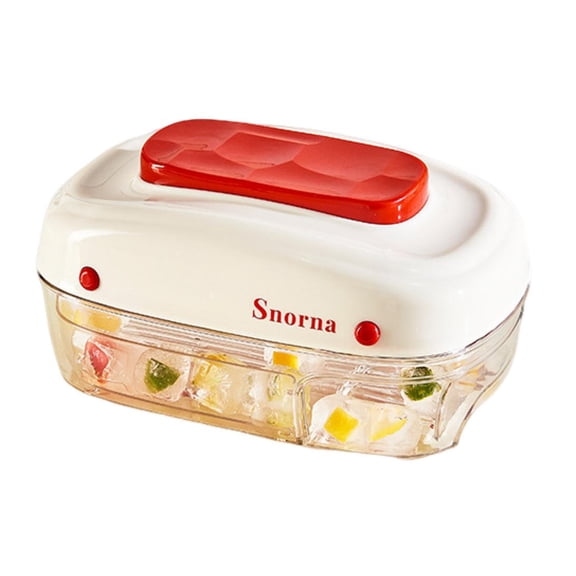 Shoreew Ice Cube Tray with Lid And Bin Easy Release Ice Maker Mold Stackable Ice Cube Mold Drawer-Style Ice Block Mold for Desserts Chocolate Juice Coffee