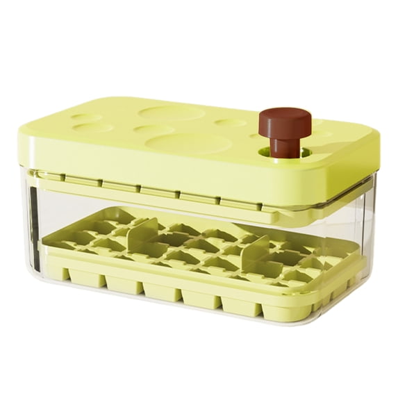 Shoreew Ice Cube Tray with Lid And Bin Large Capacity Ice Cube Mold for Freezer Stackable BPA Free Easy Release Ice Maker for Chilling Drinks Coffee Juice Cocktai