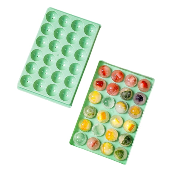 Shoreew Ice Cube Tray with Lid Round Ice Ball Maker 24/36-Cavity Ice Mold BPA-Free Leakproof Freezer Tray for Whiskey Cocktails