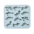 thumbnail image 1 of Shoreew Ice Mold Silicone Tray 12 Cavity 6 Dinosaur Shapes Food Grade Flexible Maker Chocolate Ice Cubes Cake Making Kids Baking Supplies, 1 of 7