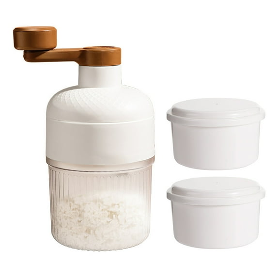 Shoreew Ice Shaving Machine Stainless Steel Blade Hand Operated Ice Crusher with Ice Cube Mold Portable Manual Shaved Ice Maker for Smoothies Milkshakes