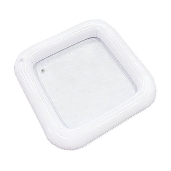 Shoreew Inflatable Serving Bar Leak-proof PVC Summer Rectangle Square Salad Ice Tray Food Drink Container Buffet Cooler Outdoor Swimming Pool Party Supplies