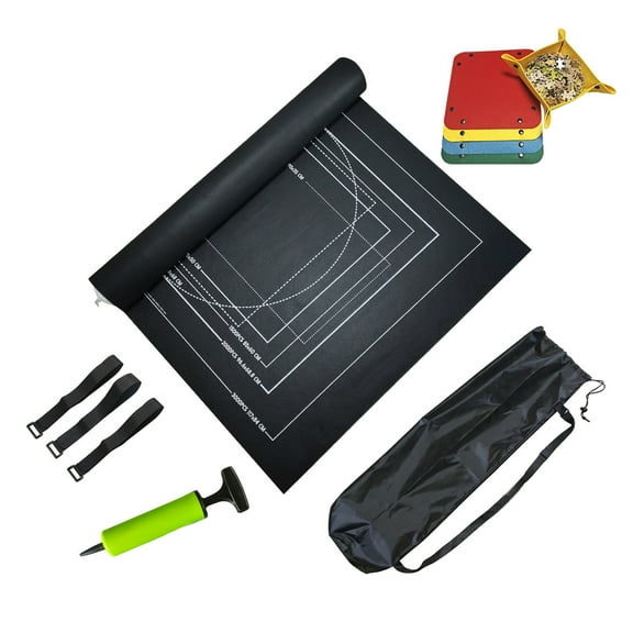 Shoreew Jigsaw Puzzle Roll Mat Large Capacity Foldable Design Wear Resistant Puzzle Saver Jigsaw Puzzle Mat with Fixing Strap Set