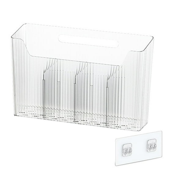 Shoreew Kitchen Cabinet Door Storage Box 7kg Load Capacity Easy to Install Self-Adhesive Wall Mounted Kitchen Cupboard Organizer