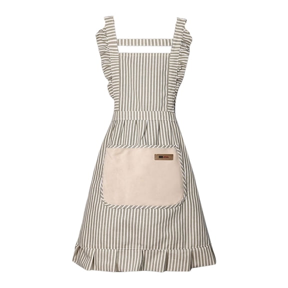 Shoreew Kitchen Cooking Aprons Adjustable Strap Bib Aprons Soft Chef Aprons with Large Pockets Unisex Cotton Linen Apron for Men Women