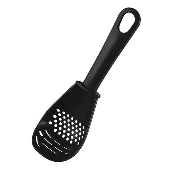 Shoreew Kitchen Grinding Spoon with Strainer Holes Multi-Use Masher And Egg Separator BPA-Free Plastic Cooking Utensil
