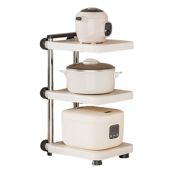 Shoreew Kitchen Storage Rack Strong Load-bearing Adjustable Design Multifunctional Multi-layer Pot Storage Rack Pan Dish Organizer