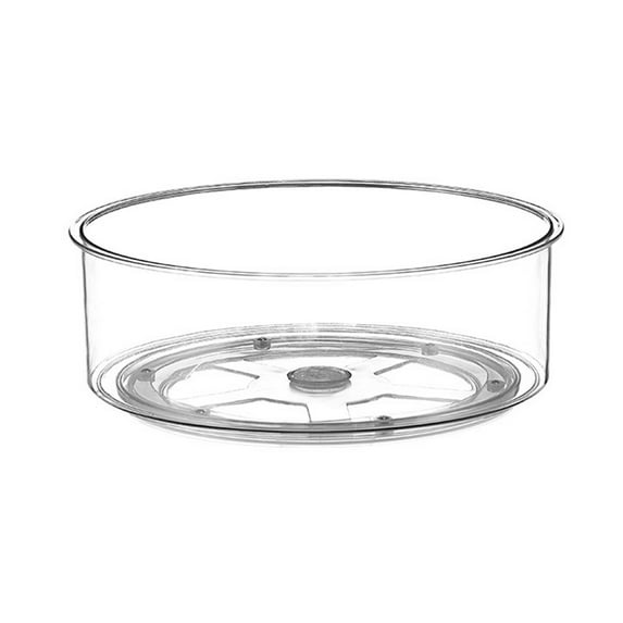 Shoreew Lazy Susan Organizer Spice Storage Rack 360-Degree Rotatable Large Capacity Transparent Countertop Turntable Spice Holder