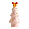thumbnail image 1 of Shoreew Lighted Ceramic Christmas Tree Small Xmas Tree Figurine with Fruit Tree Topper Holiday Tabletop Centerpiece for Home Mantel Shelf Fireplace Decor, 1 of 7