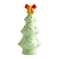 thumbnail image 1 of Shoreew Lighted Ceramic Christmas Tree Small Xmas Tree Figurine with Fruit Tree Topper Holiday Tabletop Centerpiece for Home Mantel Shelf Fireplace Decor, 1 of 7