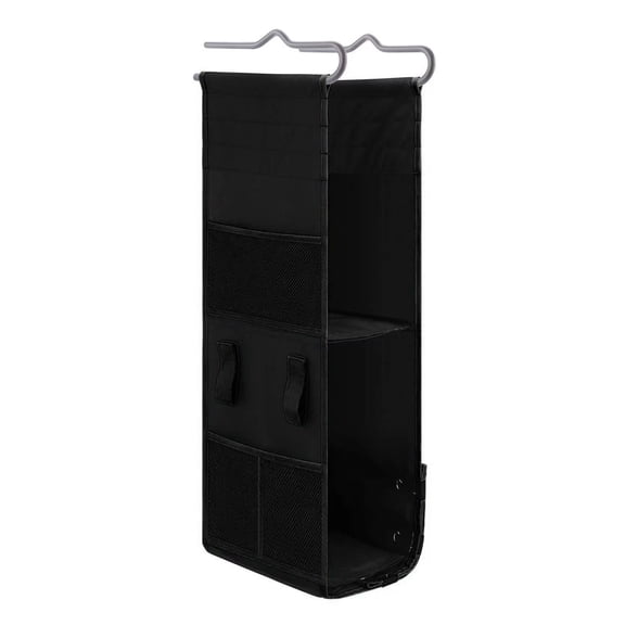 Shoreew Locker Shelf Organizer 3-Tier Hanging Storage Bag Locker Storage Rack with Side Pockets Hooks for School Gym Closet