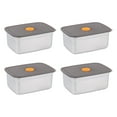 thumbnail image 1 of Shoreew Lunch Box with Lid Stackable Snack Containers Leak-proof Stainless Steel Food Container for Fruits Vegetables Nuts, 1 of 7