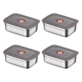 thumbnail image 1 of Shoreew Lunch Box with Lid Stackable Snack Containers Leak-proof Stainless Steel Food Container for Fruits Vegetables Nuts, 1 of 7