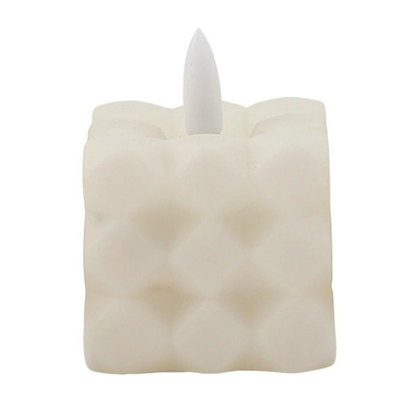 Shoreew Magic Bubble Candle Light Battery Operated Flickering Flameless LED Square Pumpkin Fake Candle for Festival Party Atmosphere
