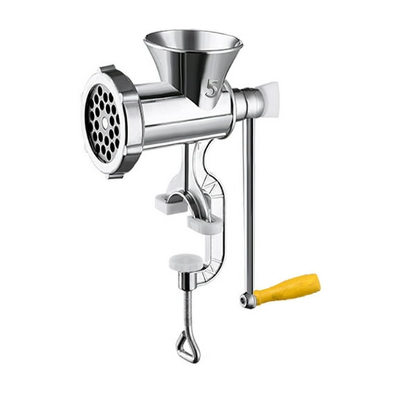 Shoreew Meat Grinder Manual Mincer Sausage Maker Table Mount Pork Mincer Stainless Steel Adjustable Clamp Kitchen Tool Beef Pork Fish Chicken Sausage Making Tubes