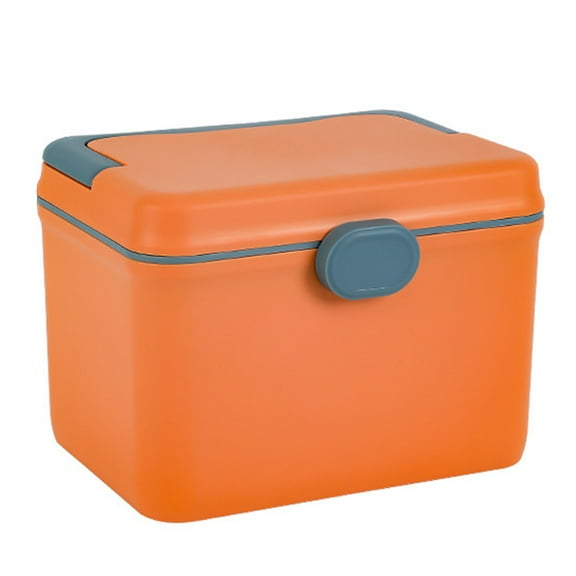 Shoreew Medicine Storage Box Double-layered Multi Grid with Lock Design Large Capacity Rounded Edges Medical Organizer for Home Dorm