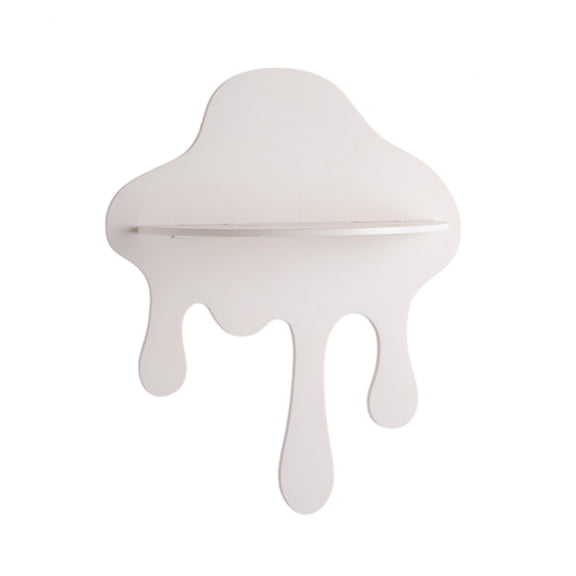 Shoreew Melting Cloud Floating Shelf Wall Mounted Small Cloud Shelf Decorative Floating Shelf for Potted Plants Figurines Nursery Living Room Bedroom Decor