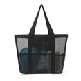 thumbnail image 1 of Shoreew Mesh Beach Bag with Zipper Large Capacity Beach Tote Foldable Design Waterproof Sand-proof Pool Bag with Pockets, 1 of 7