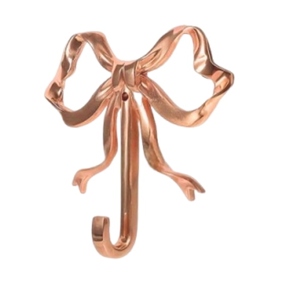 Shoreew Metal Bow Shape Wall Hooks Decorative Key Bag Hanging Hook Load-bearing Towel Hat Jacket Key Holder for Home Decor