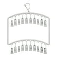 thumbnail image 1 of Shoreew Metal Sock Drying Rack Windproof Design 20 Clips Clothes Hanger Dryer Indoor Outdoor Clothes Drying Rack, 1 of 7