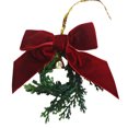 thumbnail image 1 of Shoreew Mini Christmas Cedar Wreath Small Artificial Xmas Wreath with Bell And Ribbon Bow for Christmas Tree Mantle Window Fireplace Kitchen Decoration, 1 of 8
