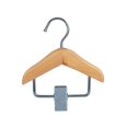 thumbnail image 1 of Shoreew Mini Clothes Hanger Premium Wood Baby Clothes Hanger with Non-Slip Clips Practical Pet Clothes Hook for Home, 1 of 7