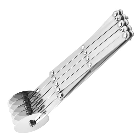 Shoreew Multi-Wheel Pizza Cutter Adjustable 3/5/7 Blade Dough Roller for Uniform Slices Expandable Pizza Slicer Cookie Dough Cutter Divider