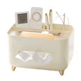 thumbnail image 1 of Shoreew Multifunctional Tissue Box Cover Holder with Storage Compartments Large Capacity Rectangular Napkin Tissue Organizer, 1 of 7