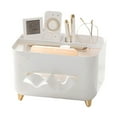 thumbnail image 1 of Shoreew Multifunctional Tissue Box Cover Holder with Storage Compartments Large Capacity Rectangular Napkin Tissue Organizer, 1 of 6