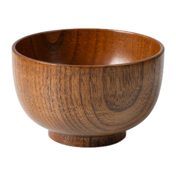 Shoreew Natural Jujube Wood Noodle Bowl Handmade Round Soup Salad Bowl Food-Safe Oil Finish Handcrafted Rice Mug for Tea Coffee
