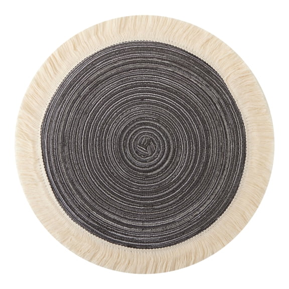 Shoreew Nordic Table Placemats Round Heat-Resistant Coasters with Fringe Bowl Pads Teapot Trivet for Dining Table Setting