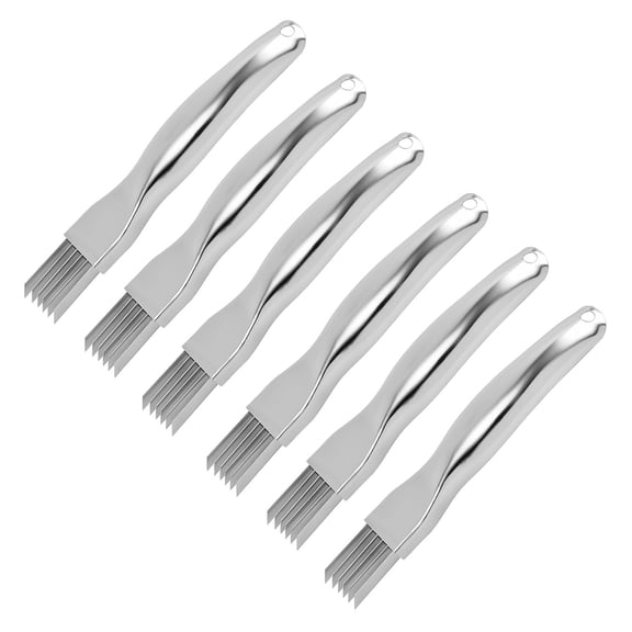 Shoreew Onion Slicer And Dicer with 6 Blades Stainless Steel Vegetable Cutter for Julienne Strips Multifunctional Kitchen Tool with Safety Cover & Non-Slip Handle