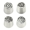 thumbnail image 1 of Shoreew Oversized Russian Piping Tip Set Decorative Marshmallow Nozzle Stainless Steel Flower Nozzles for DIY Baking 3D Bouquets Roses And Patterns Cake Decoration Supplies, 1 of 7