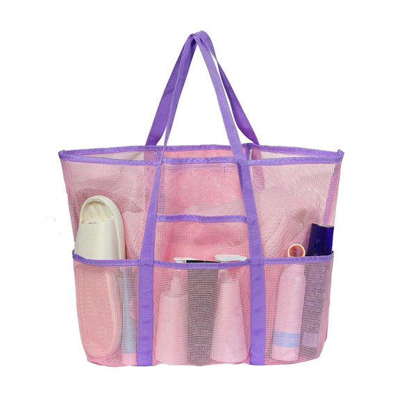 Shoreew Picnic Beach Bag with Reinforced Handle Quick-Drying Transparent Design Multifunctional Large Capacity Shopping Bag Tote