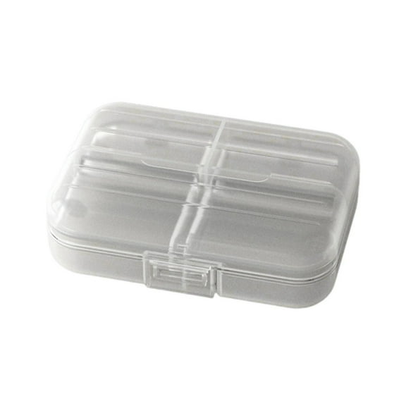 Shoreew Pill Organizer Moisture-Proof Small Medicine Box Large Capacity Multiple Compartments Portable Sealed Pill Storage Box