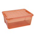 thumbnail image 1 of Shoreew Plastic Storage Box with Divided Tray Large Capacity Transparent Stackable Toy Storage Bin Playroom Container Organizer with Lid, 1 of 7