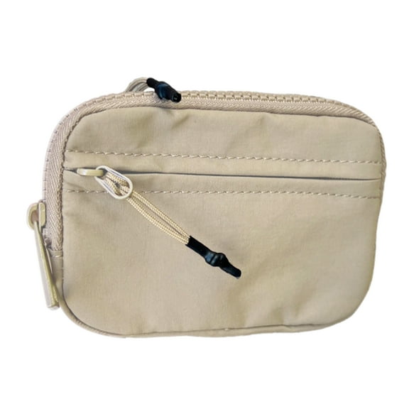 Shoreew Portable Card Holder Mini Wallet Zipper Closure Multiple Compartments Waterproof Small Size Large Capacity Zip Keychain Pouch