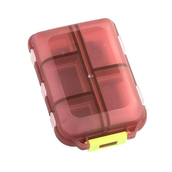Shoreew Portable Pill Box Organizer with 10 Compartments Dustproof Compact Size Transparent Storage Container Lightweight Pill Holder