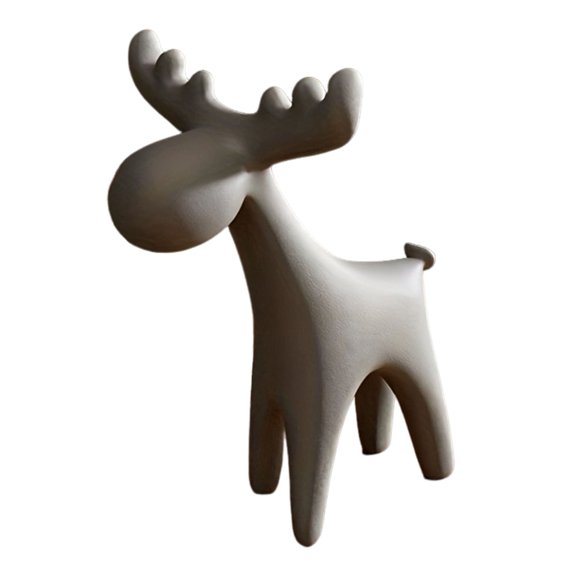 Shoreew Reindeer Figurine 3D Printed Small Deer Statue Christmas Tabletop Ornament for TV Stand Shelf Wine Rack Cabinet Mantle Decoration