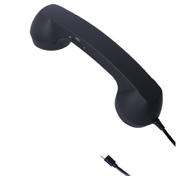 Shoreew Retro Phone Handset Cellphone Smartphone Receiver Microphone Speaker Universal Old Telephone Handset with Type-C 3.5MM Socket