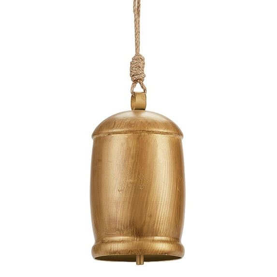 Shoreew Rustic Bell Christmas Ornament Vintage Metal Decorative Bell Large Hanging Cow Bell Decoration for Mantel Table Centerpiece Winter Tree Garland Decor