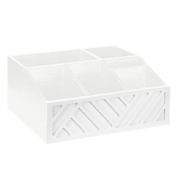 Shoreew Rustic Wood Paper Plate Dispenser Utensil Holder Kitchen Organization Rack Farmhouse Cutlery Organizer Kitchen Office Supplies