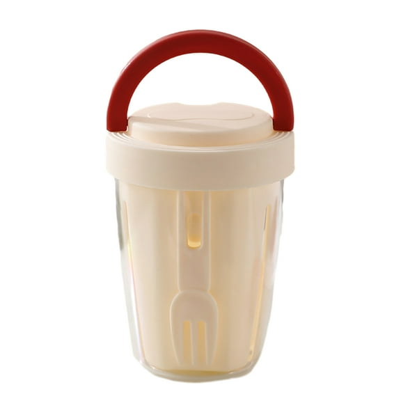 Shoreew Salad Cup 501-600ml Food-Grade Portable Leak-Proof Design Salad Jar with Spoon Enhanced Drainage System